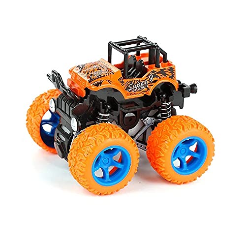 VGRASSP Mini Monster Trucks Friction Powered Cars for Kids, Toddler Toys Inertia Car Toys (Stunt Car Single)