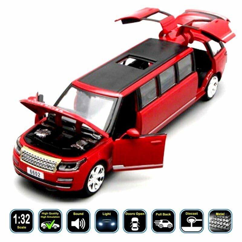 ARNIYAVALA Long Range Rover Diecast Metal Pullback Toy Car with Openable Doors & Light, Music Boys Car for Kids Best Toys Gifts Toys for Kids