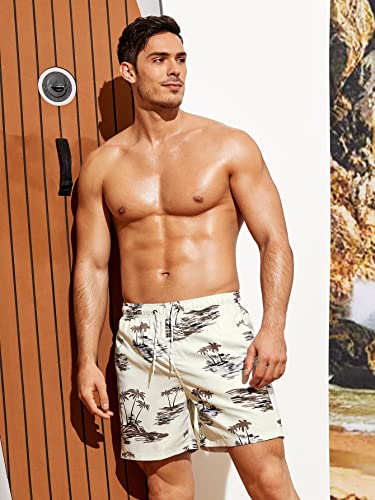 TOPLOT Regular Fit Printed Boxer Shorts for Men (Tree-Shorts-5130-Beige-XL)