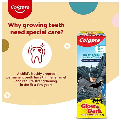 Colgate Batman Anticavity Toothpaste For Kids - 80g (Bubble Fruit Flavour)