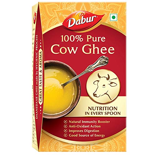 Dabur 100% Pure Daanedaar Cow Ghee with Rich Aroma | Naturally improves digestion and boosts immunity -1L