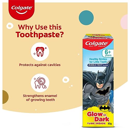 Colgate Batman Anticavity Toothpaste For Kids - 80g (Bubble Fruit Flavour)