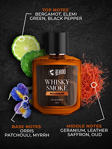 Beardo BOURBON Whisky Smoke Perfume for men | Oriental, Woody, Leathery | Eau De Parfum - Long Lasting Perfume | Ideal Gift for Men, 50ml