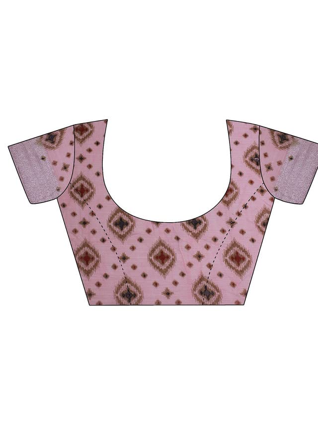 Satrani Women's Woven Cotton Saree (2912S344N_Light Pink)