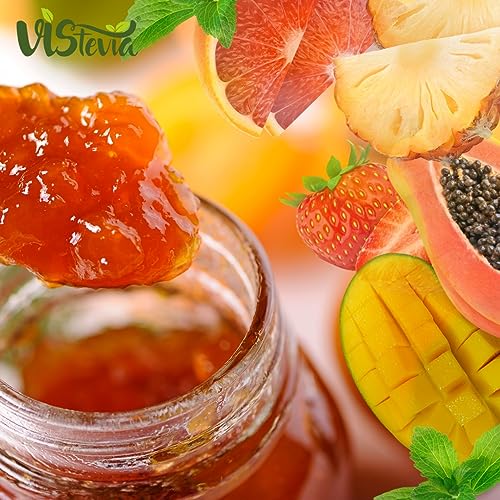 Vistevia Sugar Free Mixed Fruit Jam, Diabetic and Keto Friendly - Sweetened Naturally with Stevia, More Than 60% Fruit Content - Tastes Delicious - Pack of 1 (400G)