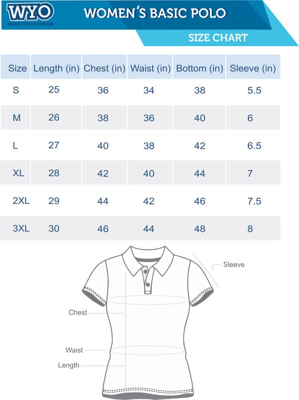 Wear Your Opinion Womens Polo Collar Neck T-Shirt Top (Design: Solid,Carrot,Small)