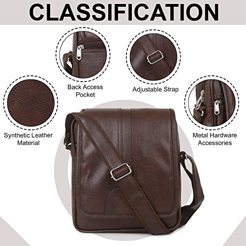 GOLD SKY Stylish PU Synthetic Leather Men's Sling Bag Cross Body Travel Office Business messenger