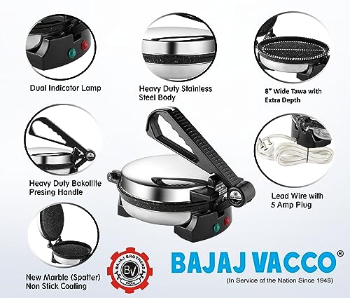 BAJAJ VACCO® Automatic MultipurposeChapati – Multi Maker, 900 WattageCMM – 01