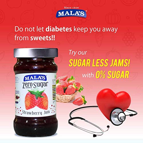 MALA'S, Added Jam Strawberry , Zero Sugar Strwaberry 350g