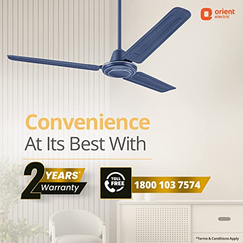 Orient Electric Apex-FX Ceiling Fan | 1200mm BEE Star Rated Ceiling Fan | Strong and Powerful Ceiling Fan | Outstanding Performance | Warranty (2 years) | (BLUE)