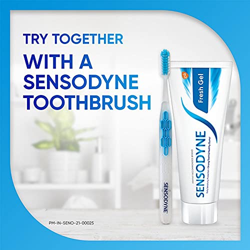 Sensodyne Toothpaste Fresh Gel, Sensitive tooth paste for daily sensitivity protection, 75 gm