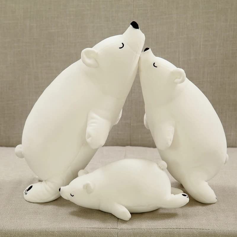 SCOOBA Super Soft Sleeping Polar Bear Stuffed Toy 37cm Random Color