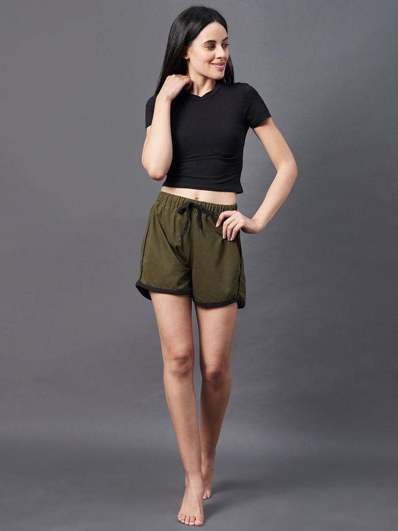 Women's Cotton Solid Shorts