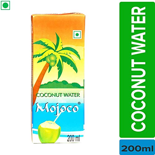 MOJOCO - Tender Coconut Water (27x200ml) | Pure and Raw Coconut Water | Enriched with Vitamins & Minerals | No Artificial Flavors, Fragrance, Sugar Additives, or Sweeteners | Nariyal Pani On-The-Go