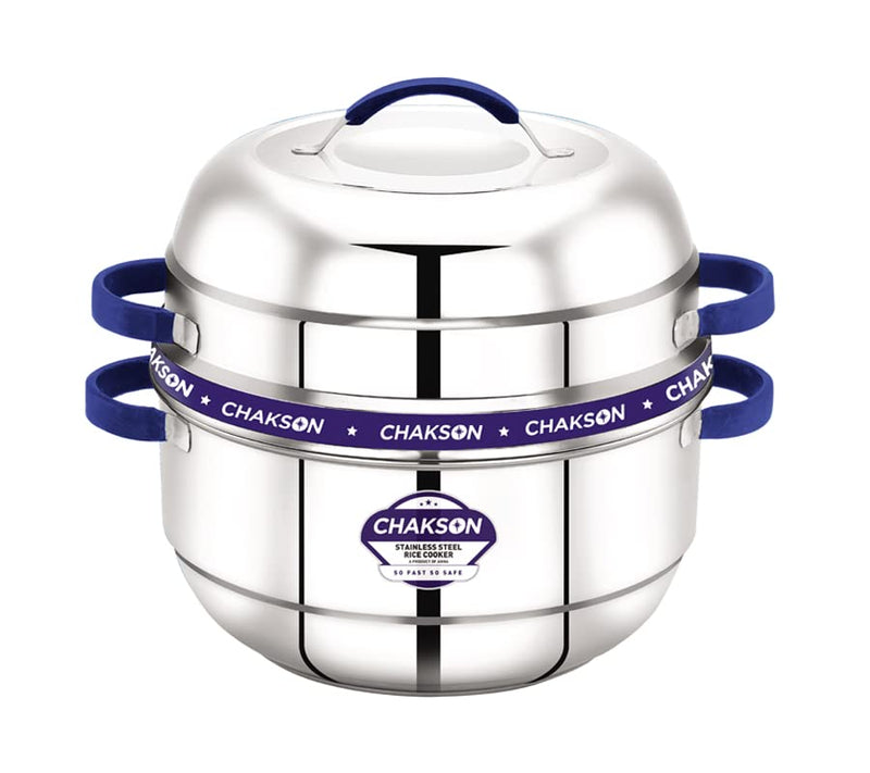 ANNA ALUMINIUM Stainless Steel Choodarapetty|Thermal Rice Cooker, 1 Liter