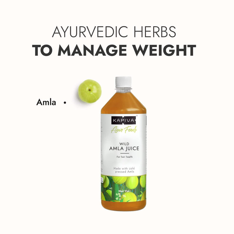 Kapiva Wild Amla Juice 1L + Kapiva Thar Aloe Vera Juice (with Pulp) | Cold-pressed Juice Combo to Help with Glowing Skin, Hair Care, and Detox (1L)