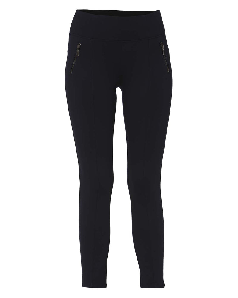 VERO MODA Womens 2 Pocket Solid Leggings (Midnight_X-Small)