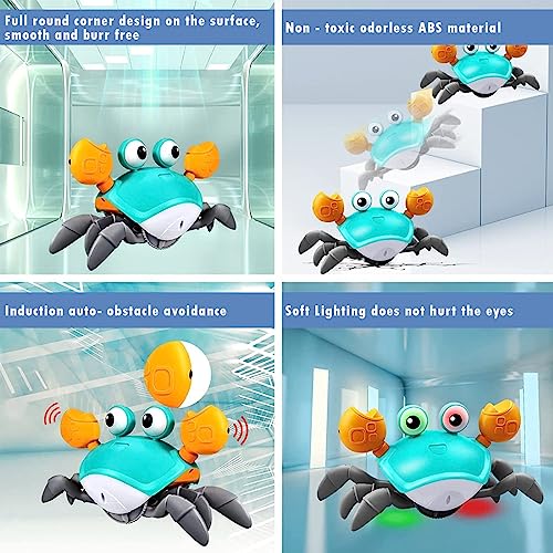 Wembley Dancing Crawling Baby Toys Crawling Crab Toy for Kids Electronic Walking Moving Toys for Babies Infant Toddlers Tummy Time Interactive Early Learning Educational Toys