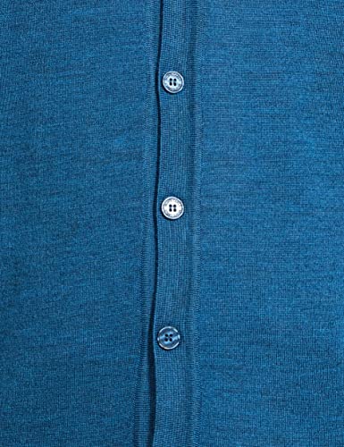 Monte Carlo Men's Pure Wool Classic Cardigan Sweater (1220512SC_Blue_L)
