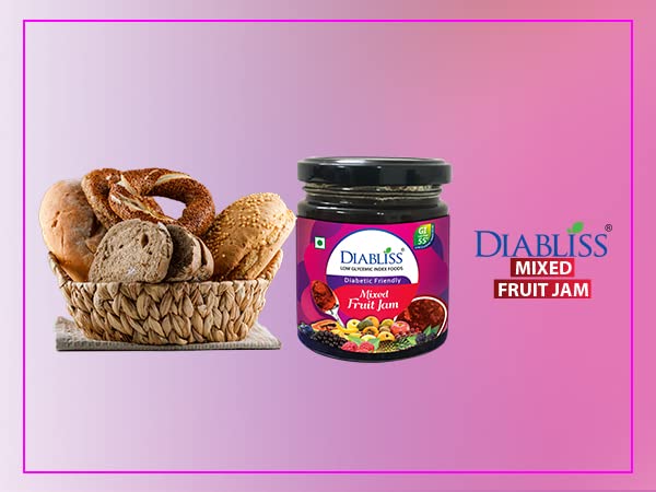 Diabliss Mixed Fruit Jam Replacement for Sugar Free Jam for Diabetic - Clinically Tested | Low GI | Fresh Nutritious Fruits | Irresistibly Tasty - 225g Bottle