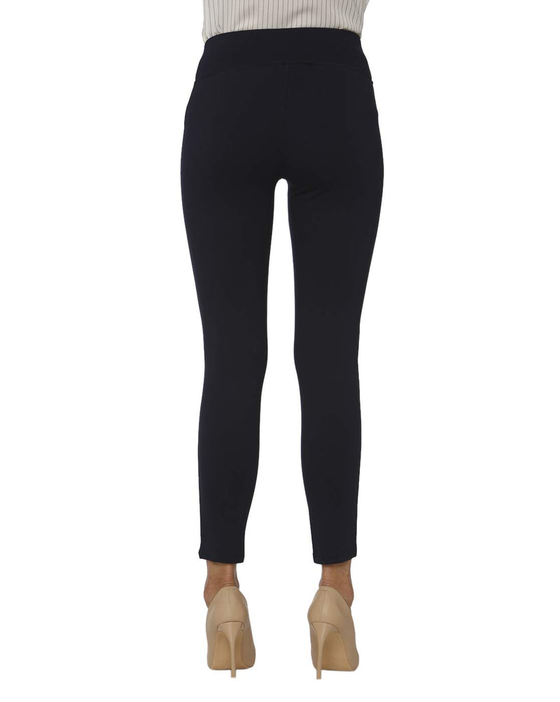 VERO MODA Womens 2 Pocket Solid Leggings (Midnight_X-Small)