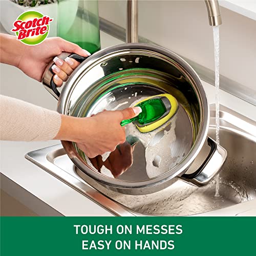 Scotch-Brite Soap Dispensing Dishwand with Scrubber and Handle | Tough on Stains, Easy on Hands