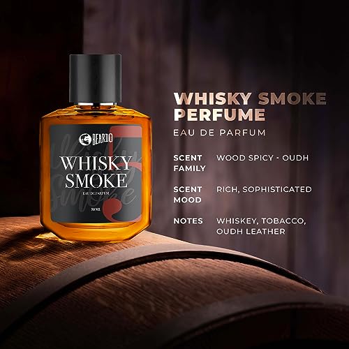 Beardo Whisky Smoke Perfume for Men, 50ml | Spicy, Woody - Oudh Scent Eau De Parfum | Long Lasting Mens Perfume | Best Date Night Fragrance Body Spray for Men