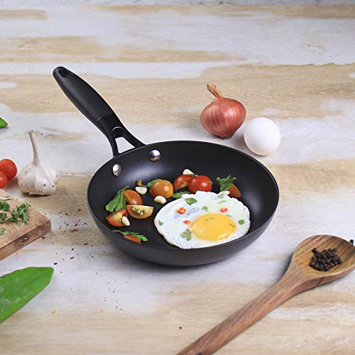 Wonderchef Luxor Aluminium Fry Pan, 24cm, Black