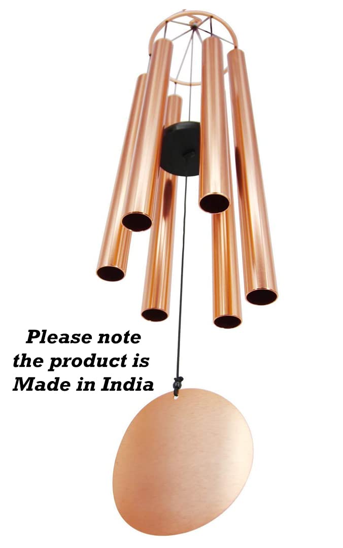 Paradigm Pictures 30 inch Big Wind Chimes for Home Balcony Positive Energy (Big Rose Gold 6 Pipe Metal)