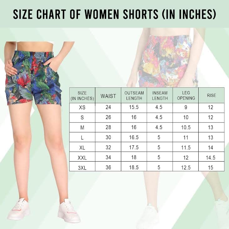 CHKOKKO Women's Regular Shorts (AZWMSHORTS145PINKBLUE3XL_Pink Blue_3XL)