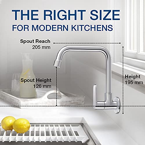 Kohler Kitchen Faucet, Wall Mount, Cold Only, Brass, SIlver Colour (25418IN-4-CP)
