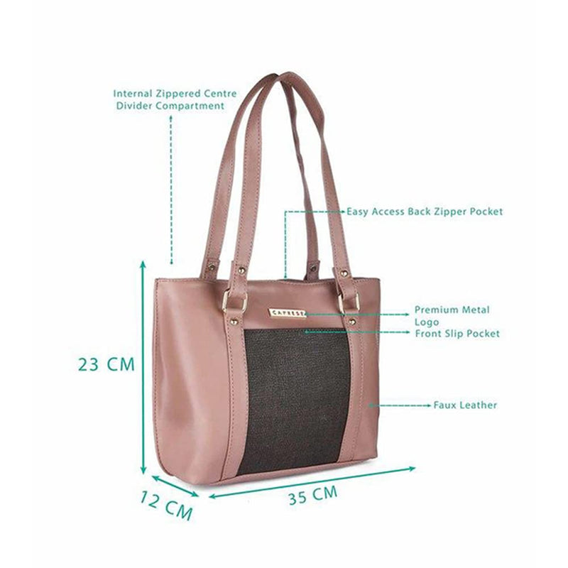 Caprese womens BRITON T Medium DULL PINK Tote Bag