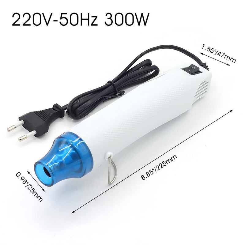 ZIBUYU® Hot Air Gun Handheld Mini Heat Gun Portable Hot Air Gun Multi-Function Electrical Heat Air Blower for DIY Craft Embossing, Shrink Wrapping, Resin Art, Drying Paint (300W)