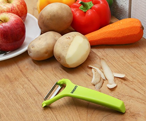 Amazon Brand - Solimo Plastic Kitchen Peeler - Green