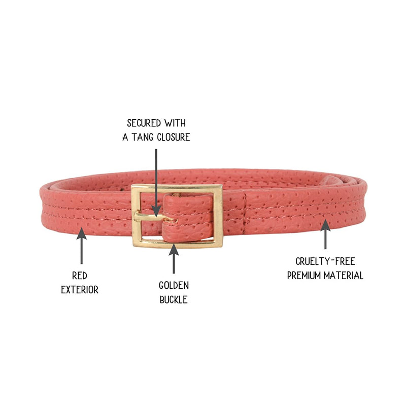 Baggit Women's Belt - 34 (Red)