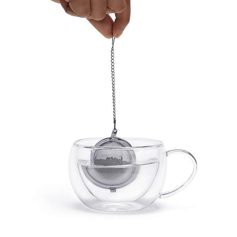 VELINEX® Stainless Steel Mesh Tea Ball Infuser, Loose Leaf Strainers Interval Diffuser for Flower Loose Leaf Tea & Seasoning Spices -Teapot, Cup, Mug, Pot (Small, Pack of 2)