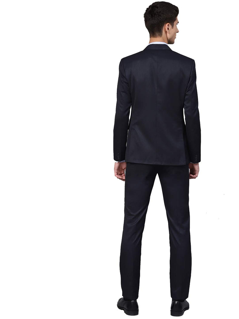 MANQ Men's Slim Fit Suit (Navy Blue, 40)