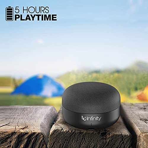 Infinity - JBL Clubz Mini, Wireless Ultra Portable Mini Speaker with Mic, Deep Bass, Dual Equalizer, Bluetooth 5.0 with Voice Assistant Support for Mobiles (Black)