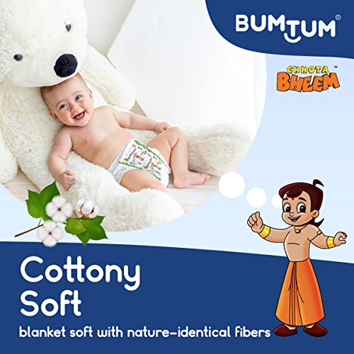 Bumtum Chota Bheem Large Baby Diaper Pants, 62 Count, Leakage Protection Infused With Aloe Vera, Cottony Soft High Absorb Technology (Pack of 1)