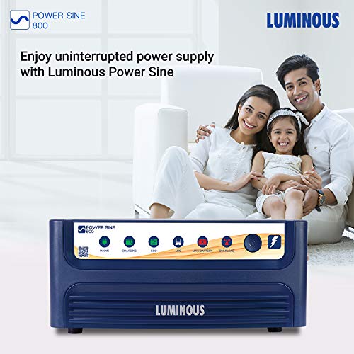 Luminous Power Sine 800 Pure Sine wave 700VA 12 Volt Inverter for Home, Office & Shops