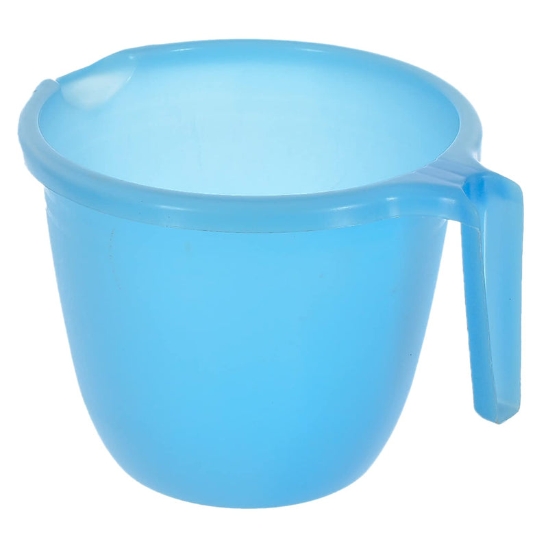 Kuber Industries Plastic Bathroom Mug|Strong Plastic Material & Great Capicity|Size 14 x 14 x 12 CM,Pack of 2,Capicity 1 LTR (Sky Blue)-46KM0205, Standard