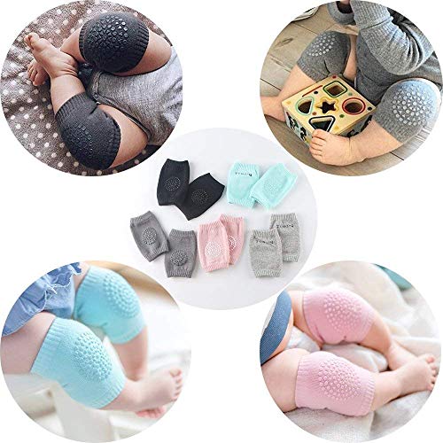 SellBotic 2 Pair Baby Knee and Elbow pad Baby Crawling Elbow pad Baby Leg Warmer Baby Kneecap (Multi Color)