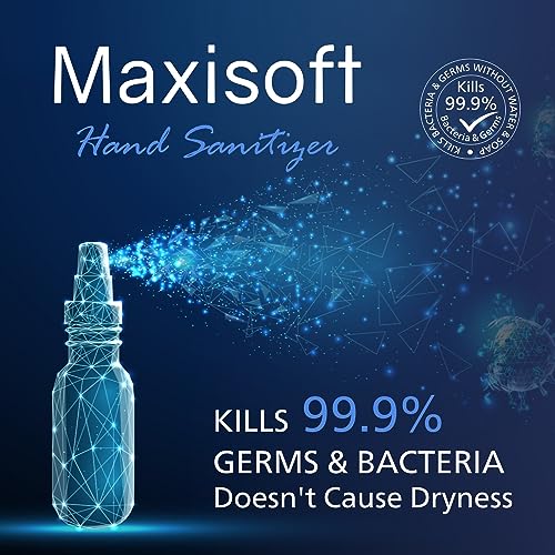 Maxisoft Hand Sanitizer Spray (500 ml)|With Aloe Vera, Lemon, Neem, Vitamin E & Glycerine|Paraben Free|Gentle on skin, tough on germs (500 ml) (Lemon & Mint, Pack of 1 (500ml X 1))