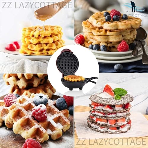 Waffle Maker, Waffle Maker Machine, Waffles Maker, Mini Waffle Maker, Waffle Machine, Waffle Iron, Waffles Maker Machine, Mini Waffle Maker for Home, Waffle Maker Electric, Waffle Maker, Red