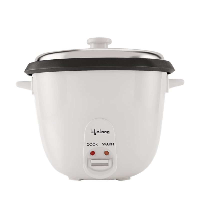 Lifelong LLRC02 Electric Rice Cooker 1.8 litres|700 watt| Aluminium Cooking Pan| One Touch Operation & Keep Warm Function| Cool Touch Outer Body