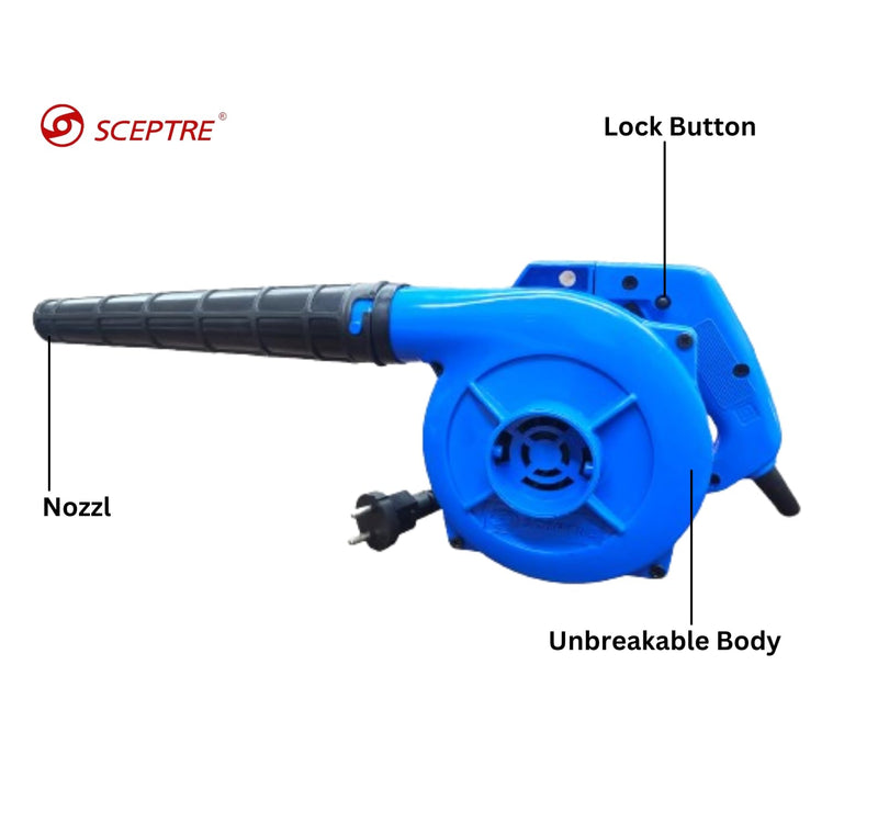 Sceptre (Anti-Vibration) Unbreakable Plastic 700 W 16000RPM 90 Miles/Hour Electric Air Blower Dust PC Cleaner Forward Curved Air Blower