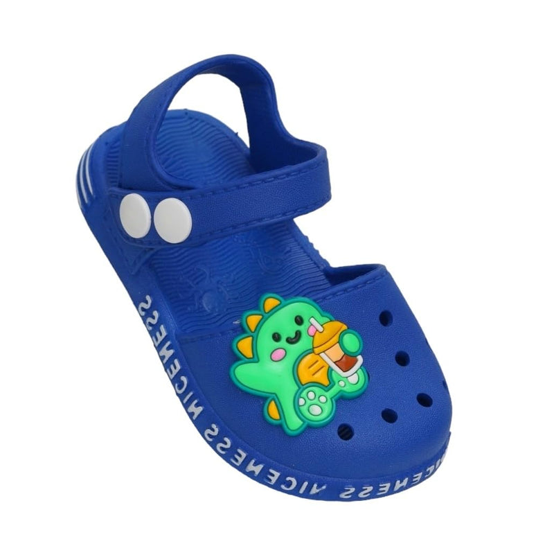 Yellow Bee Dino Sandals for Boys, Blue, 2C, 6-9 Months