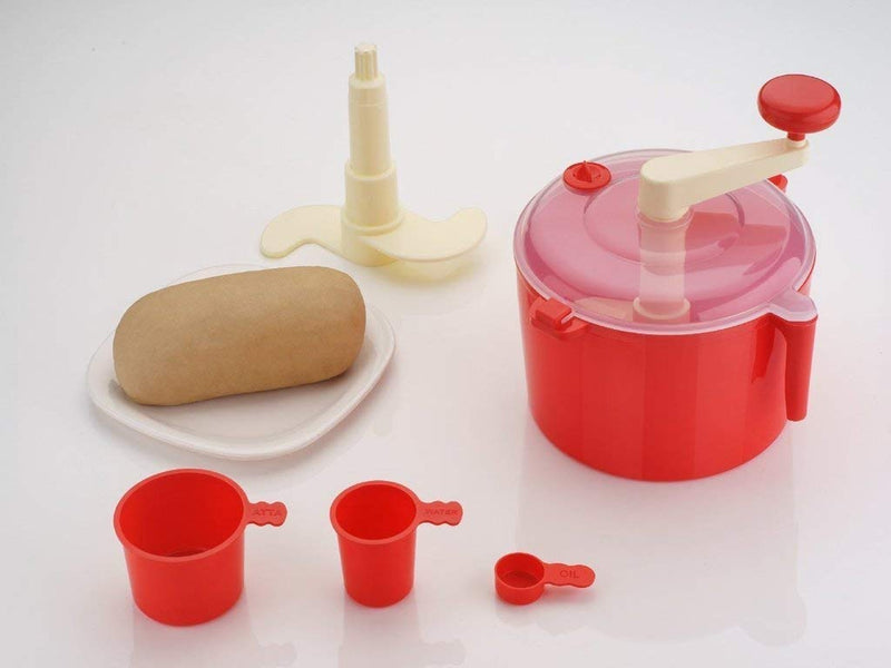 Cathect Dough Maker Machine Non Electric with 3 Measuring Cup(Atta Maker) (two color available Red/White)