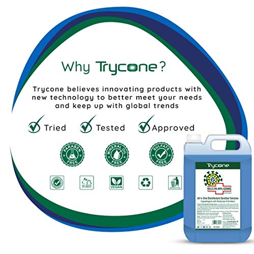 Trycone All in One Hand Sanitizer Liquid for spray - 5 Litre