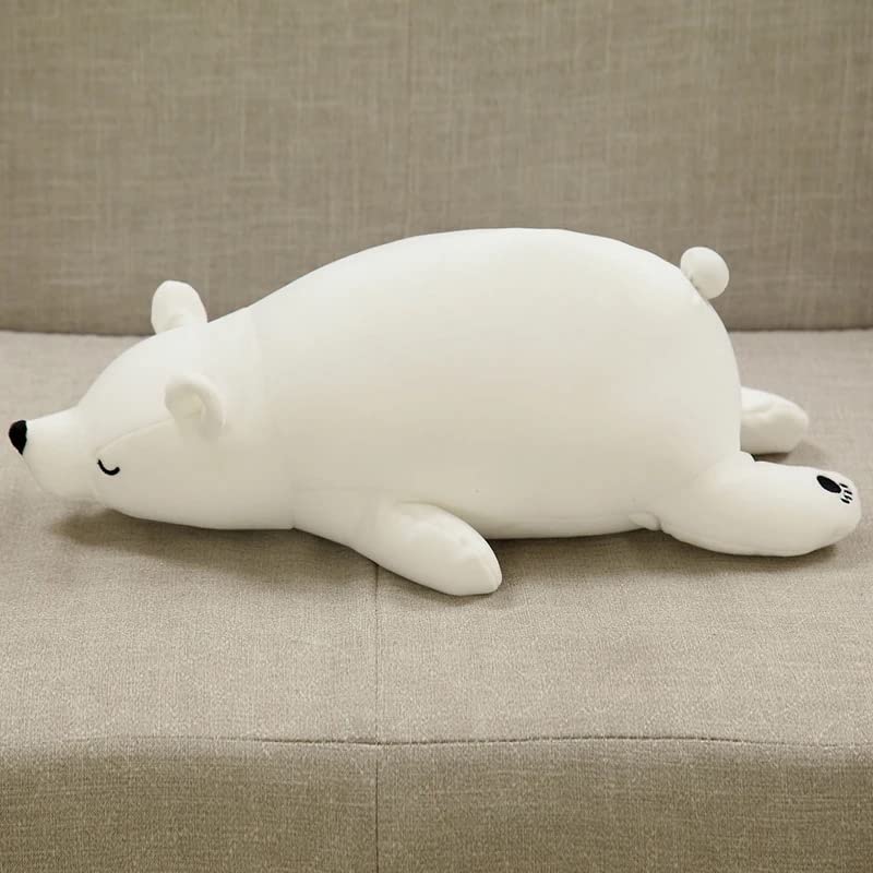 SCOOBA Super Soft Sleeping Polar Bear Stuffed Toy 37cm Random Color